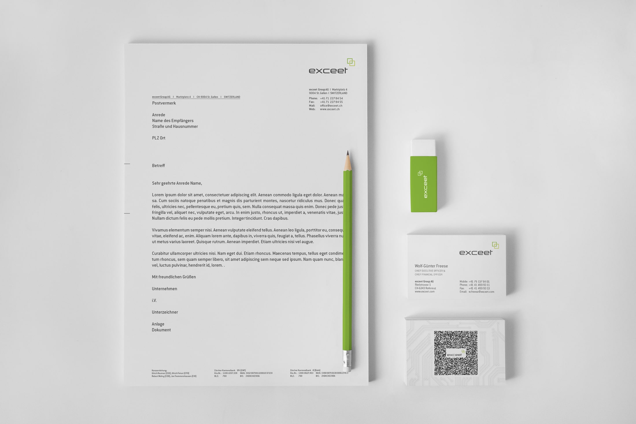 Corporate Design, Grafikdesign exceet Group AG