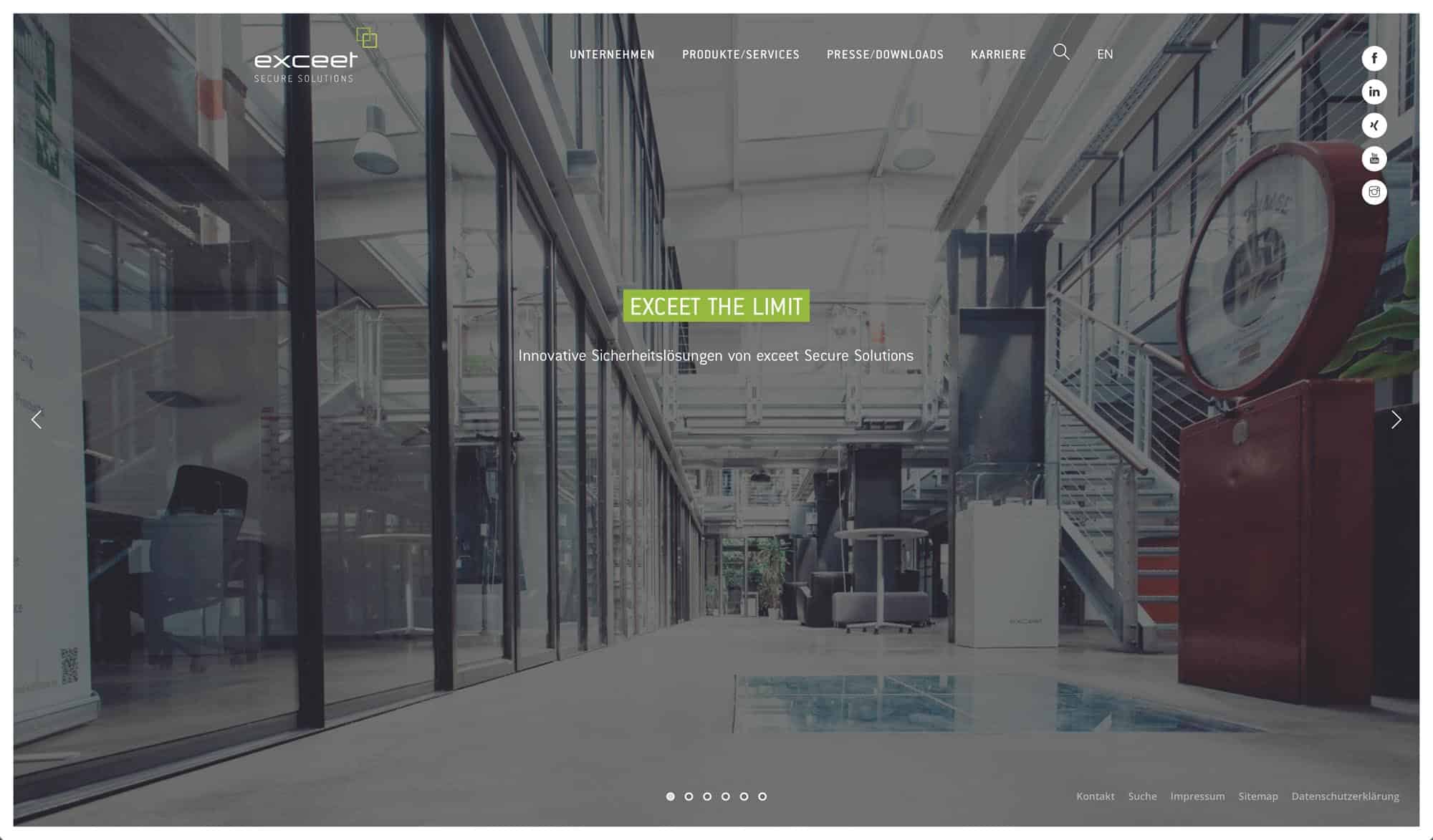 exceet Secure Solutions Website