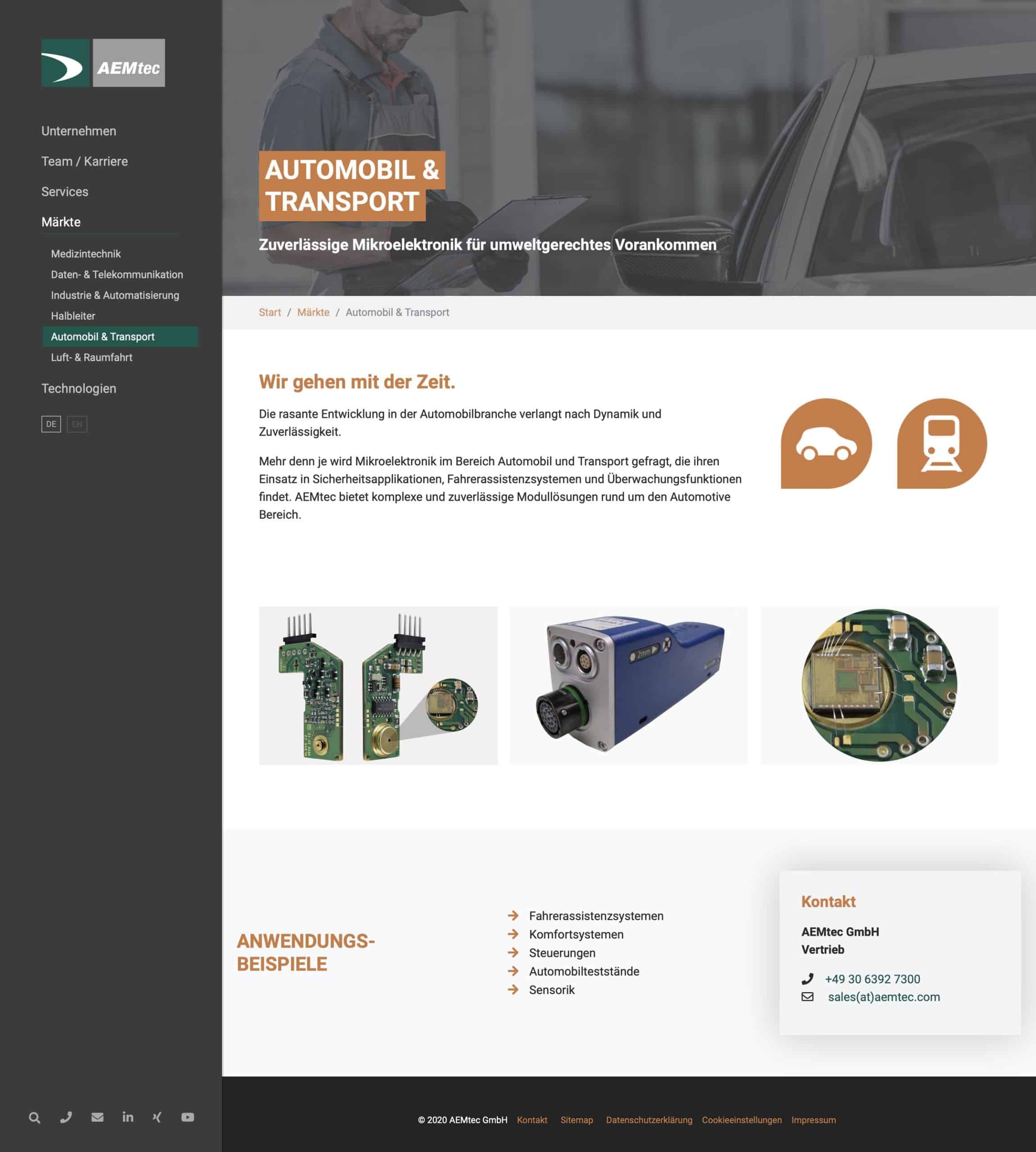 AEMtec GmbH - Typo3 Webseite - Website Agentur Andreas Huber