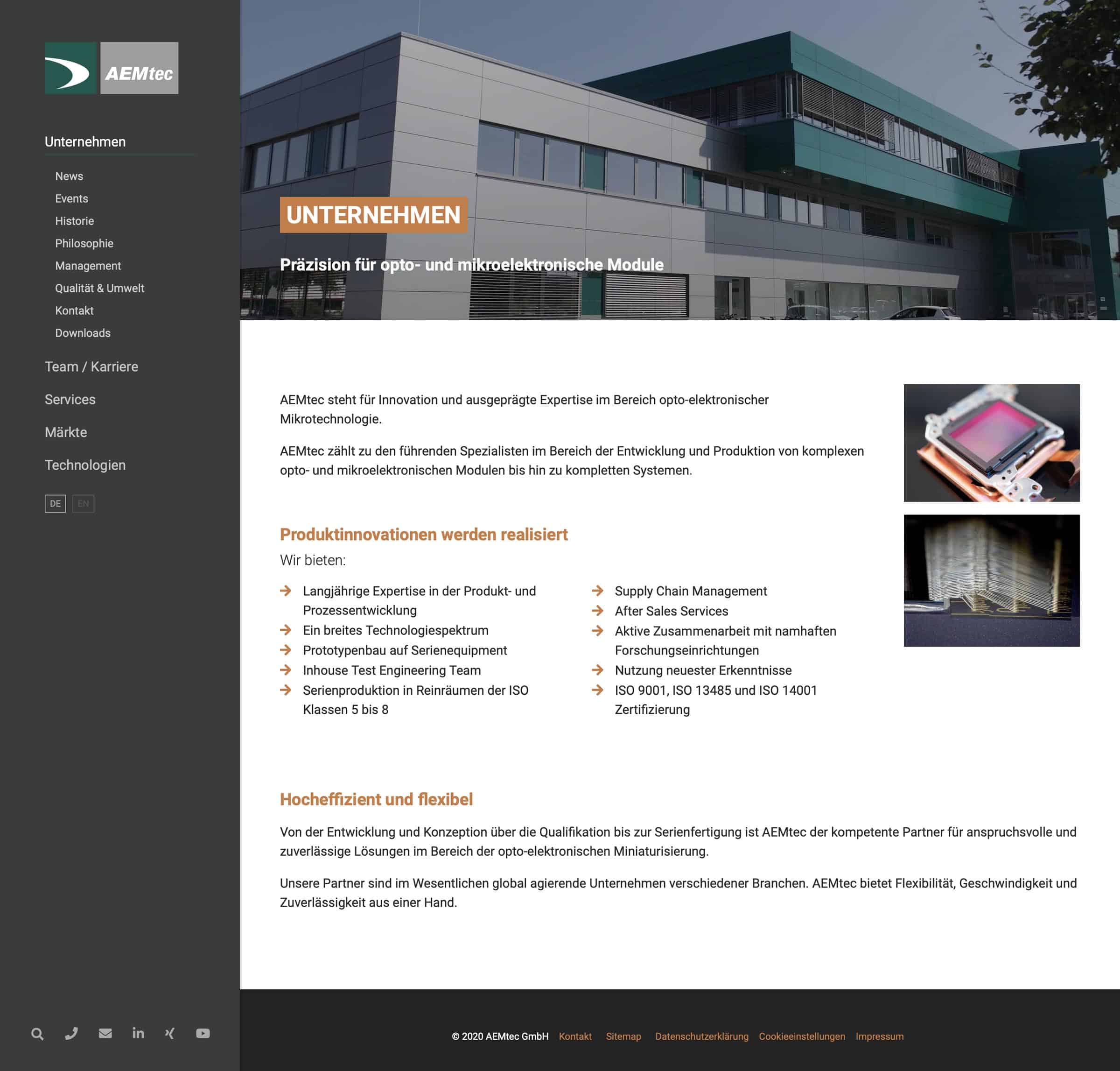 aemtec typo3 website agentur webseite 13
