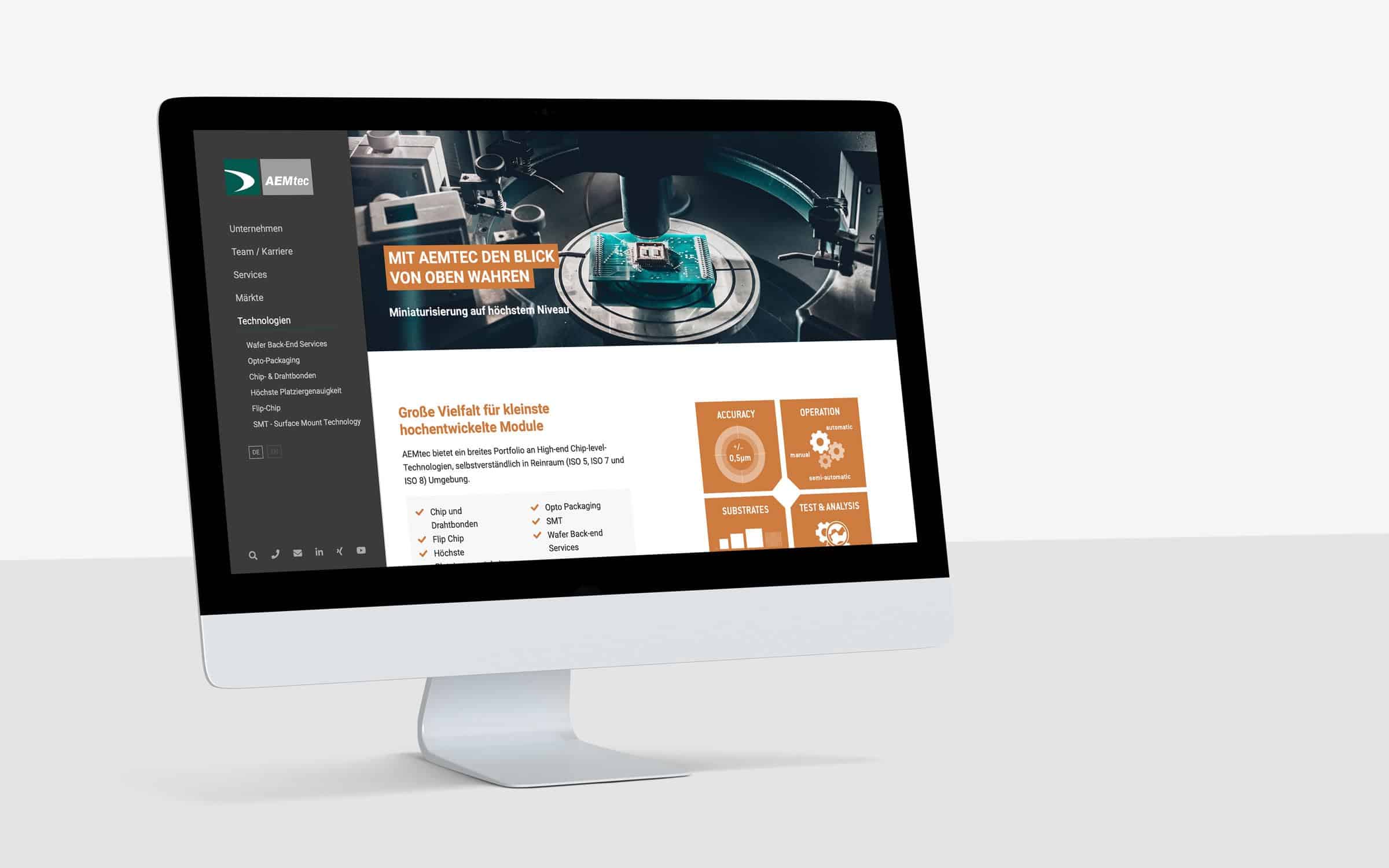 AEMtec GmbH - Typo3 Webseite - Website Agentur Andreas Huber