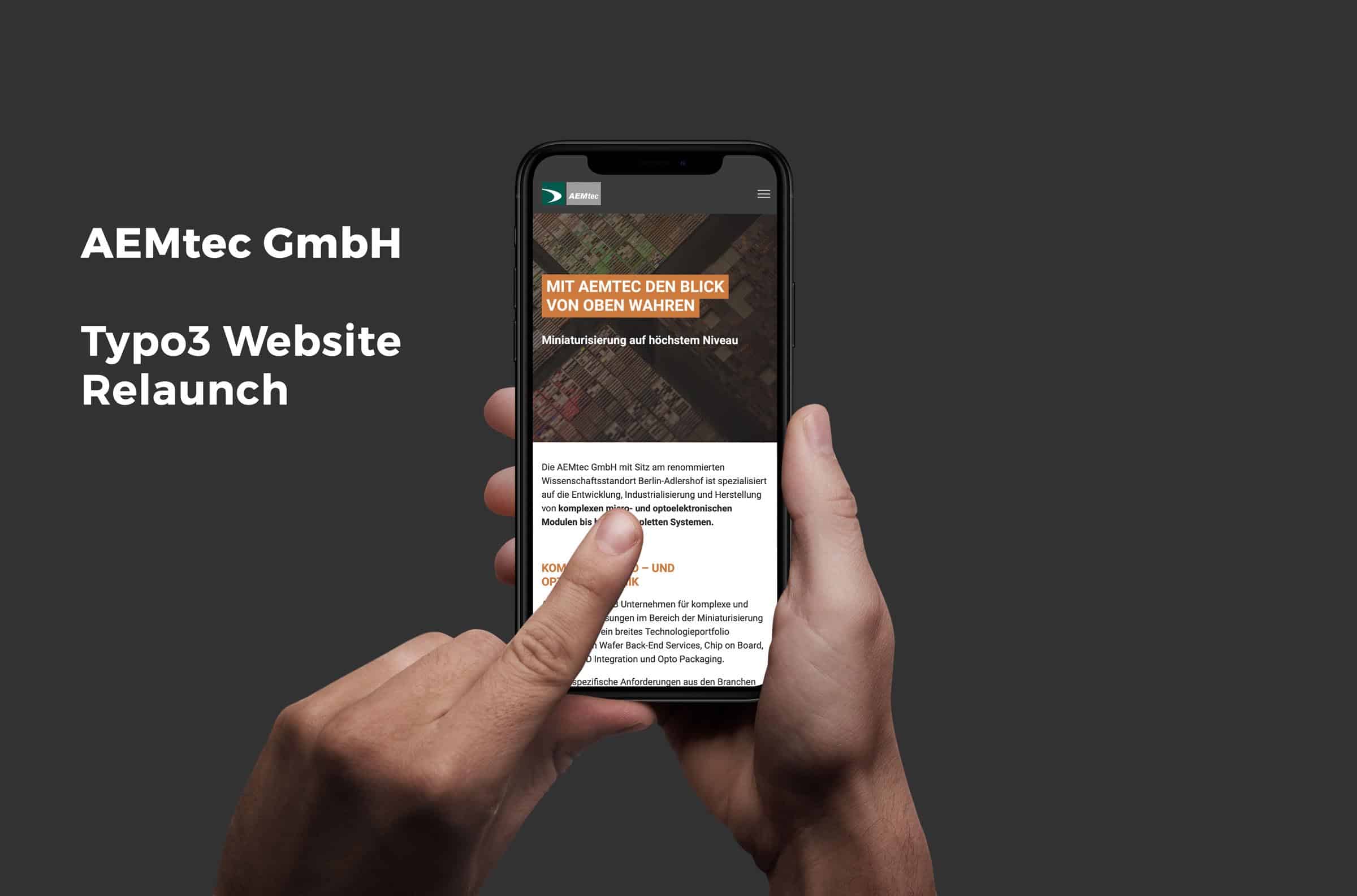 AEMtec GmbH - Typo3 Webseite - Website Agentur Andreas Huber