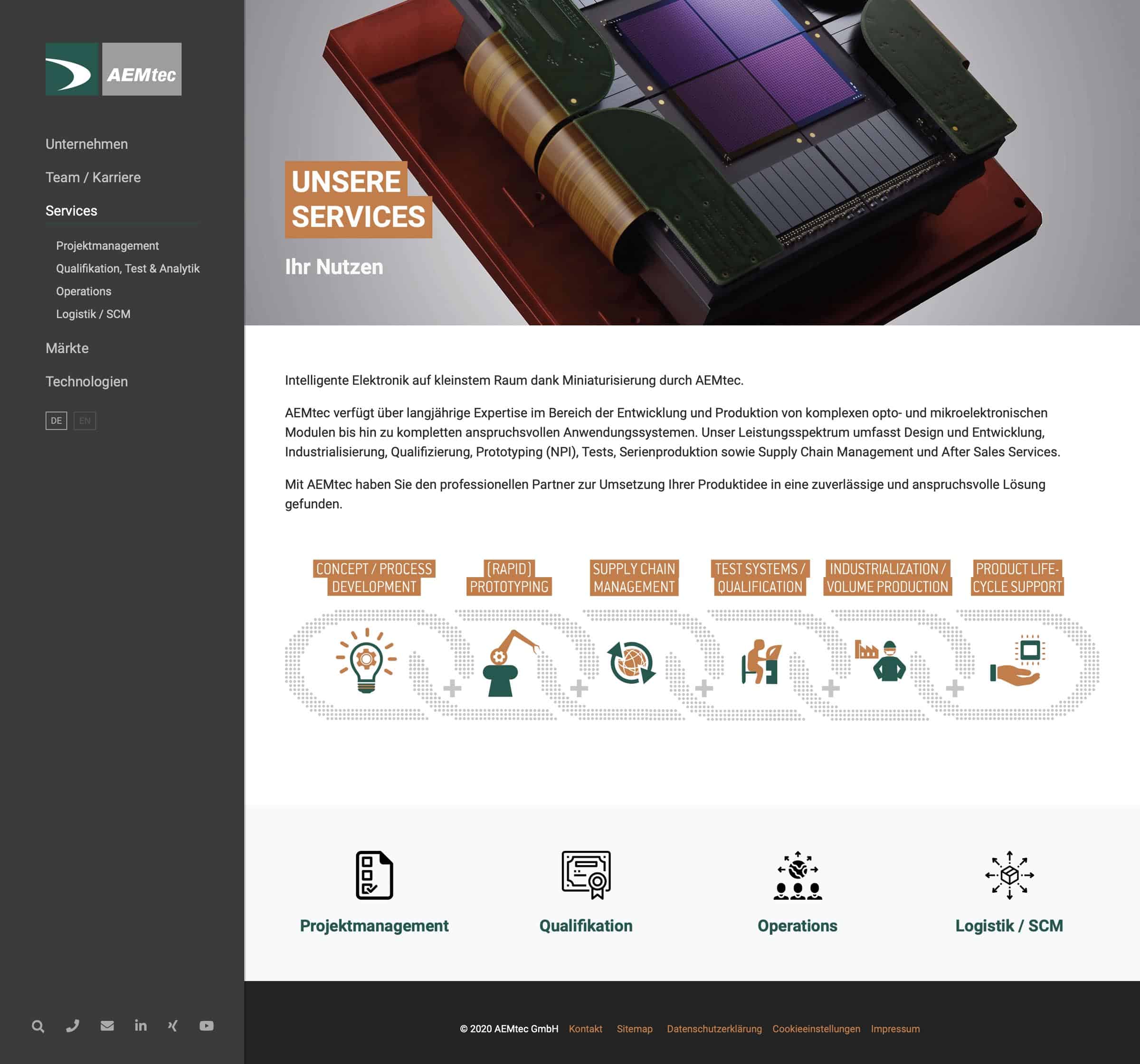 AEMtec GmbH - Typo3 Webseite - Website Agentur Andreas Huber