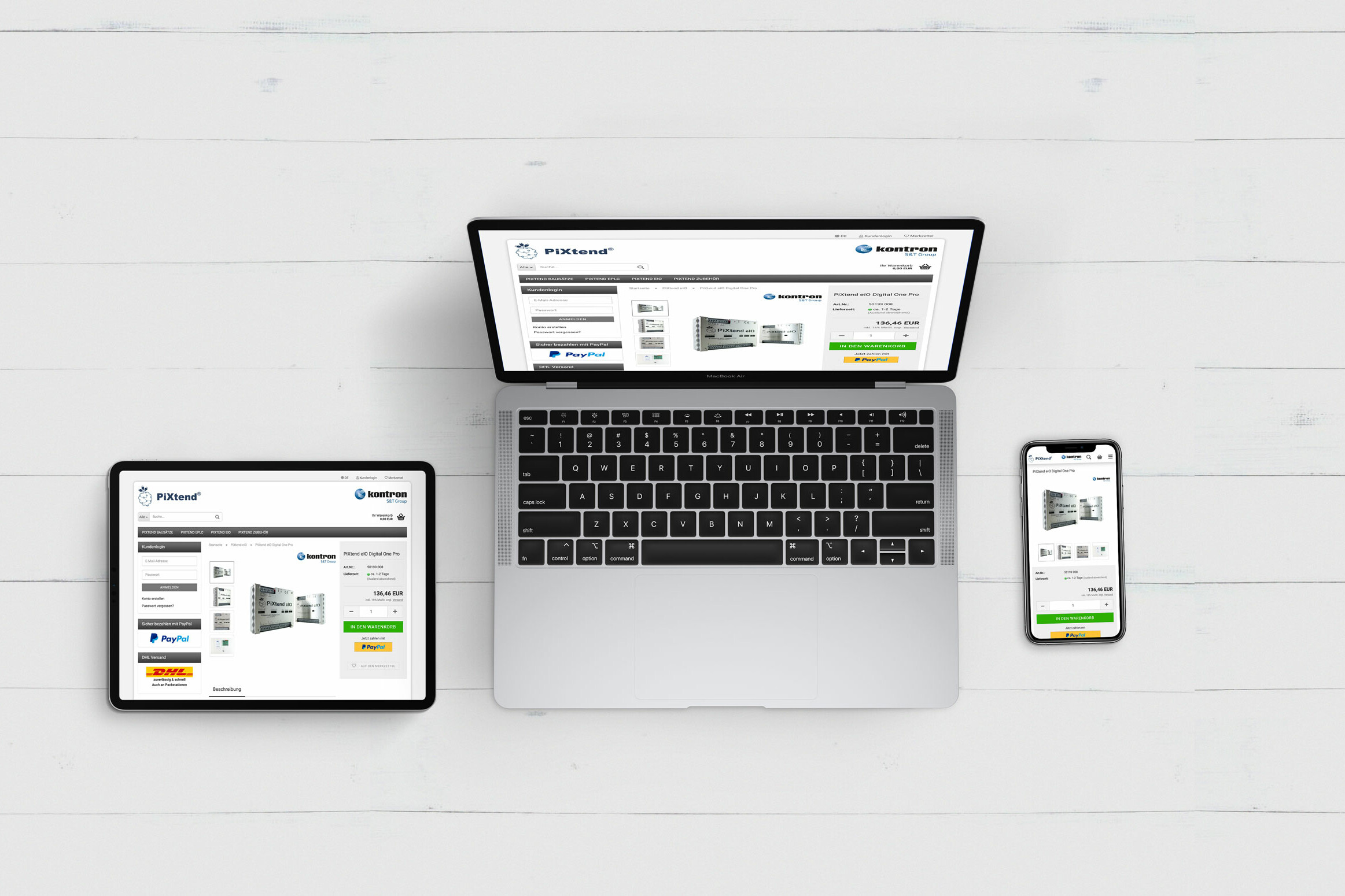pixtend kontron shop wordpress agentur responsive uai