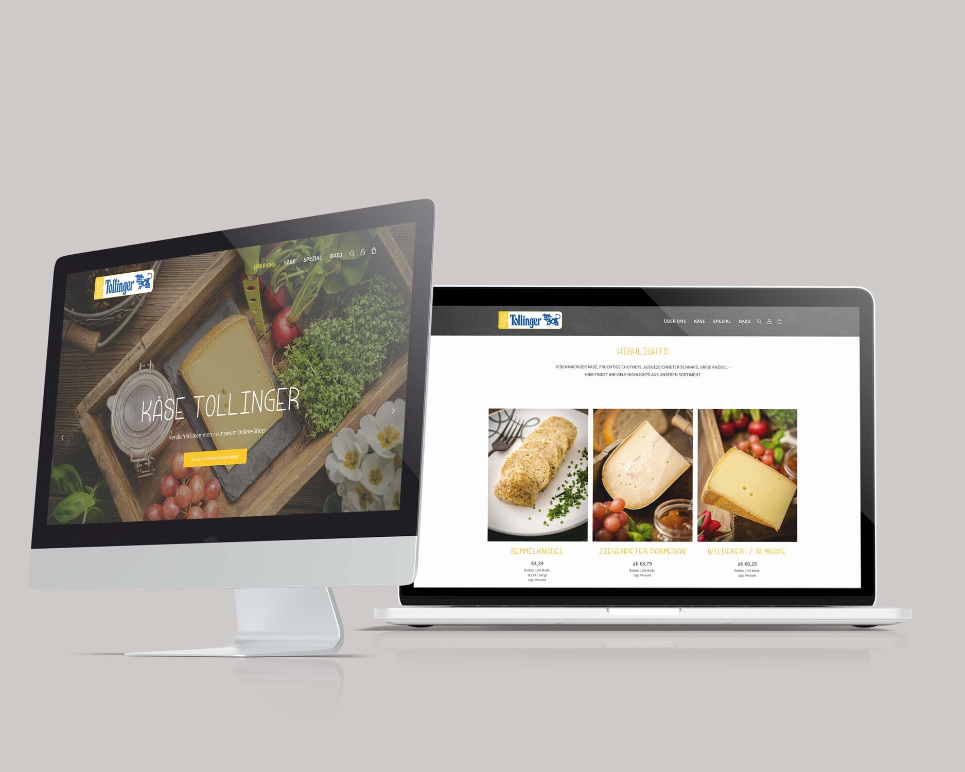 K&auml;se Tollinger DEZ Webshop Online Shop - E-Commerce