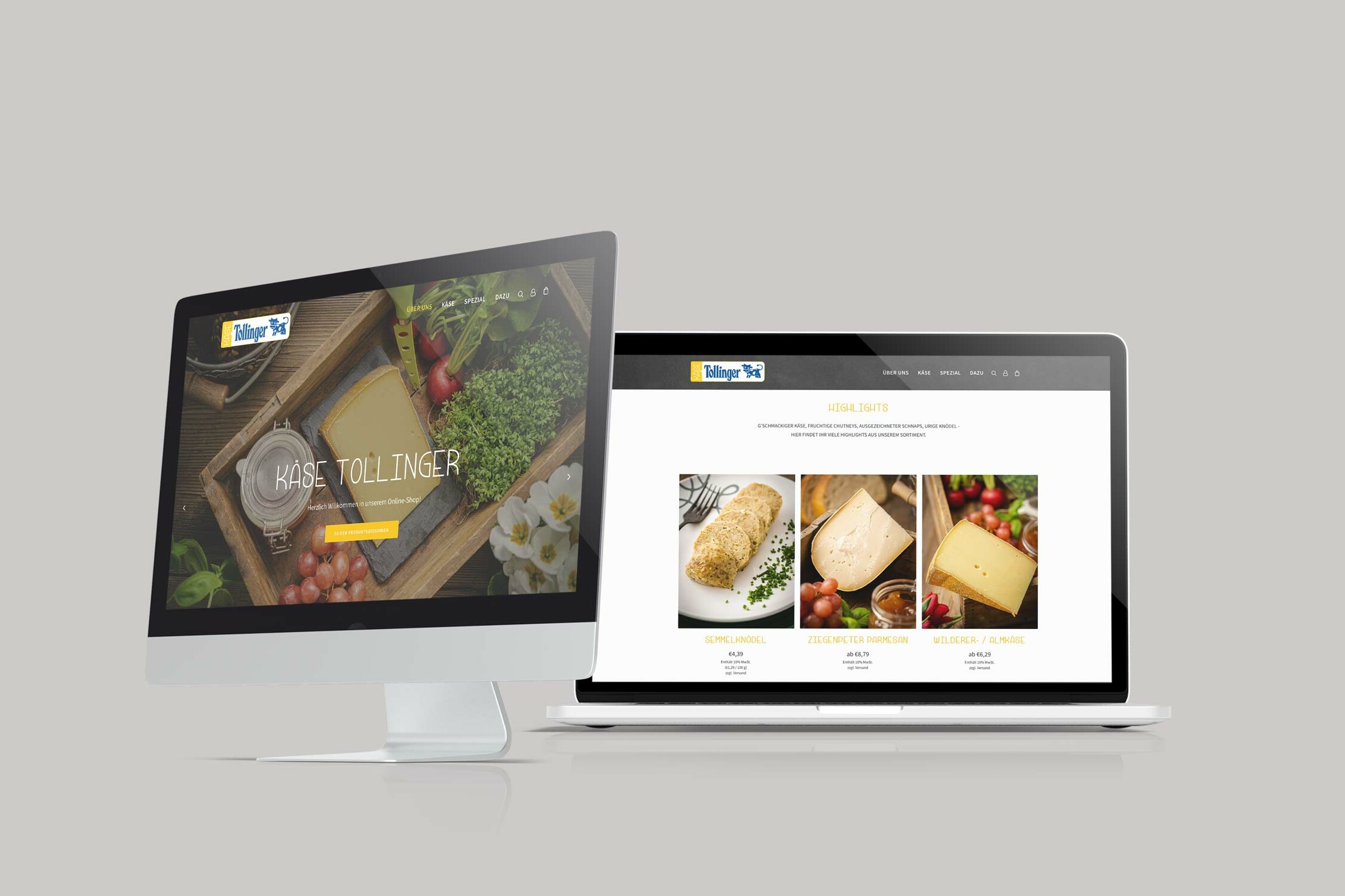 Käse Tollinger DEZ Webshop Online Shop - E-Commerce