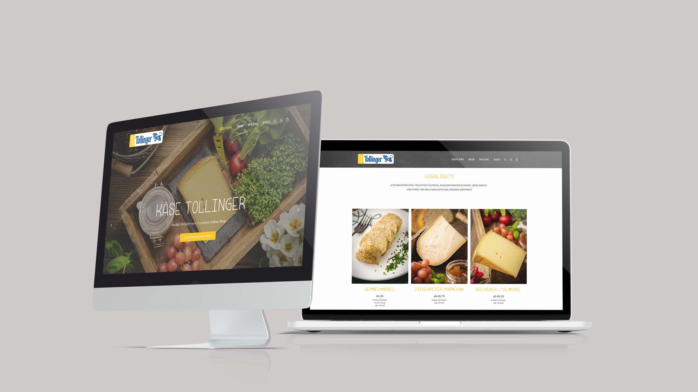 K&auml;se Tollinger DEZ Webshop Online Shop - E-Commerce