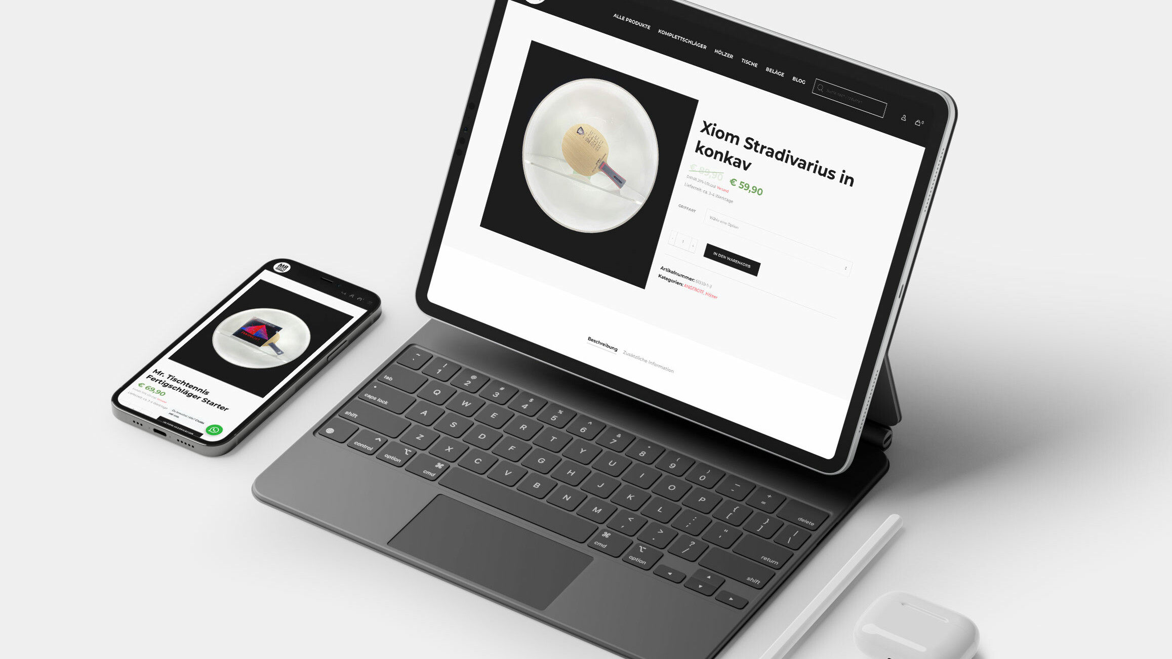 Mr. Tischtennis Online Shop Christoph Maier Webshop E-Commerce