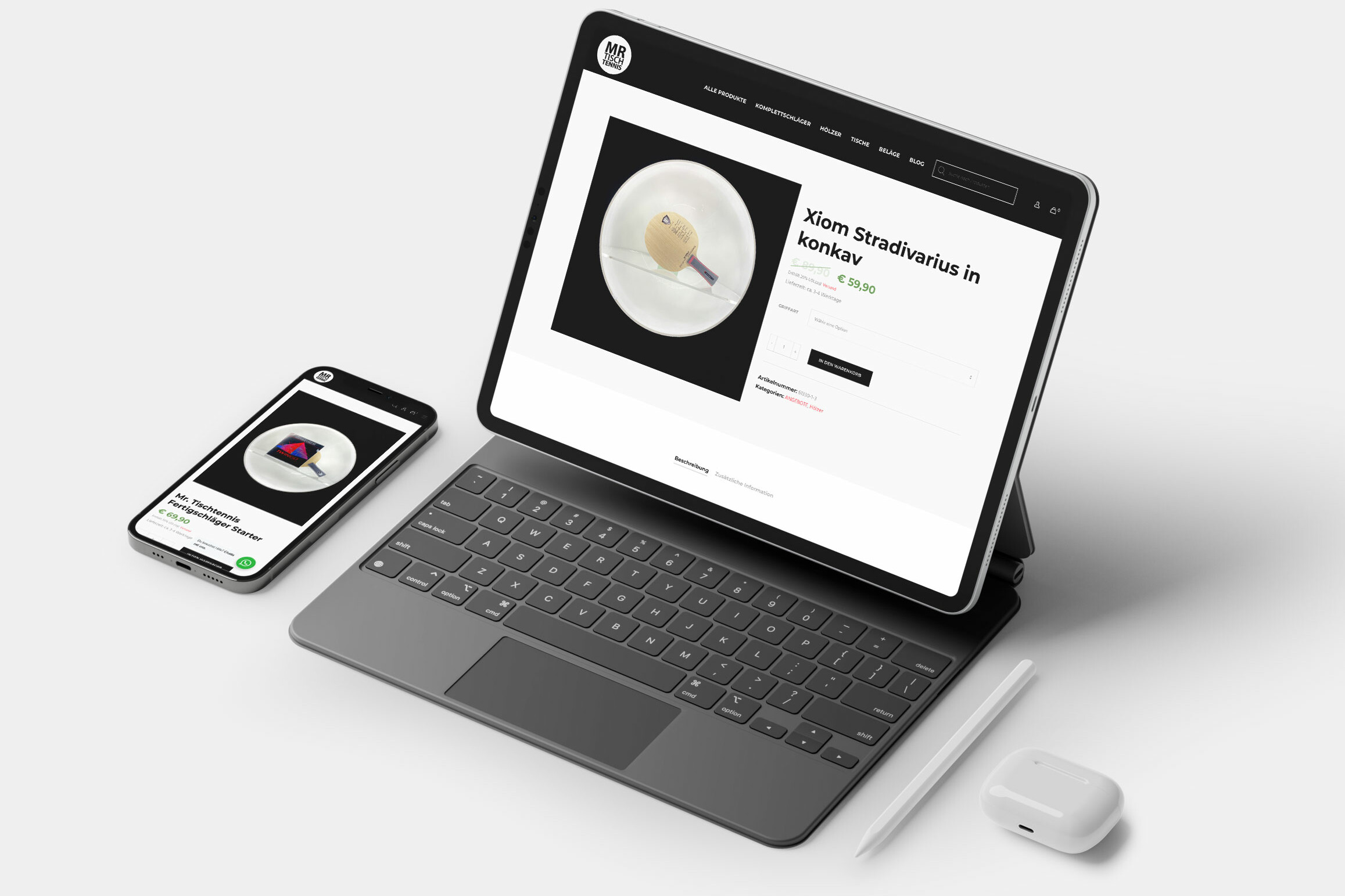 Mr. Tischtennis Online Shop Christoph Maier Webshop E-Commerce