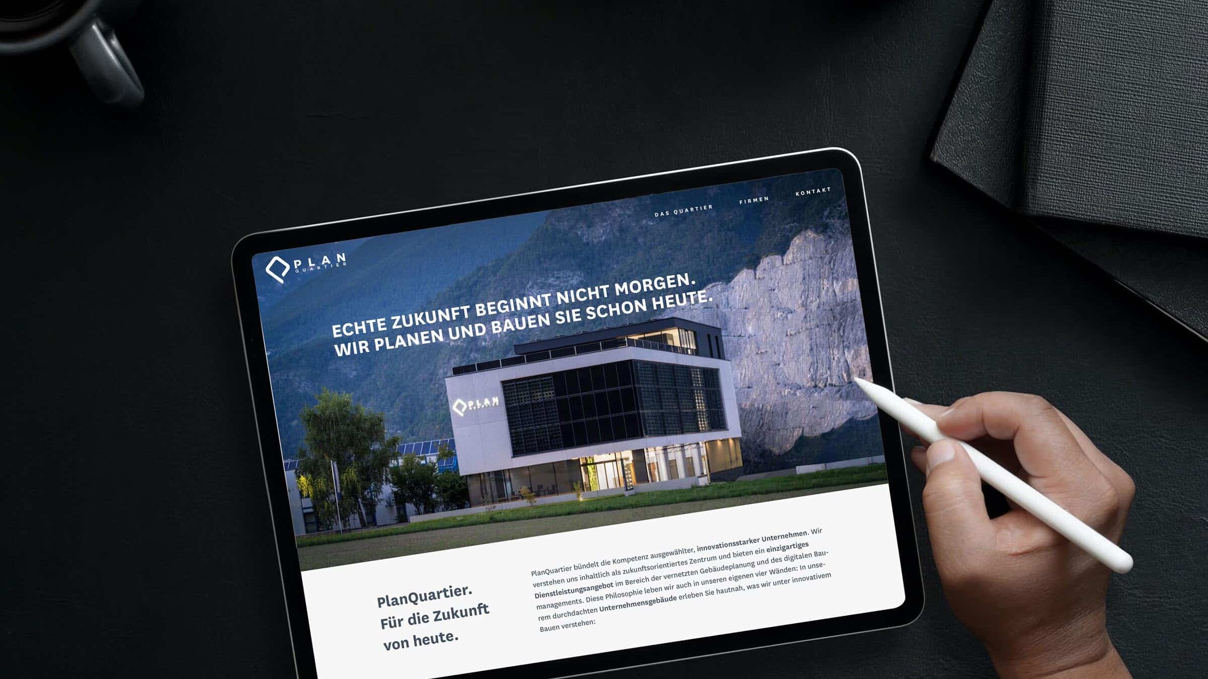 PlanQuartier Webdesign Innsbruck, Webseite, Website - Andreas Huber Tirol
