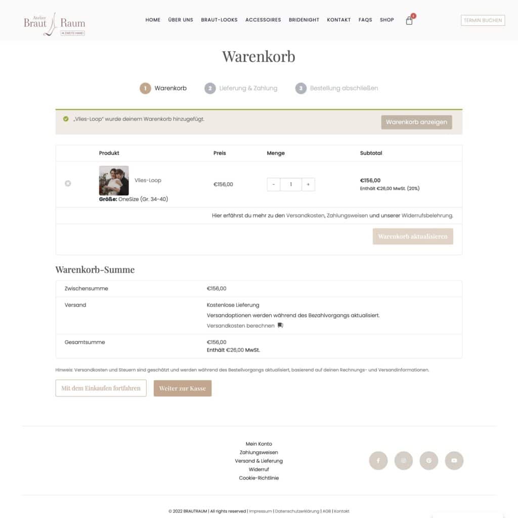 Atelier Brautraum - Webshop - E-Commerce Andreas Huber Tirol