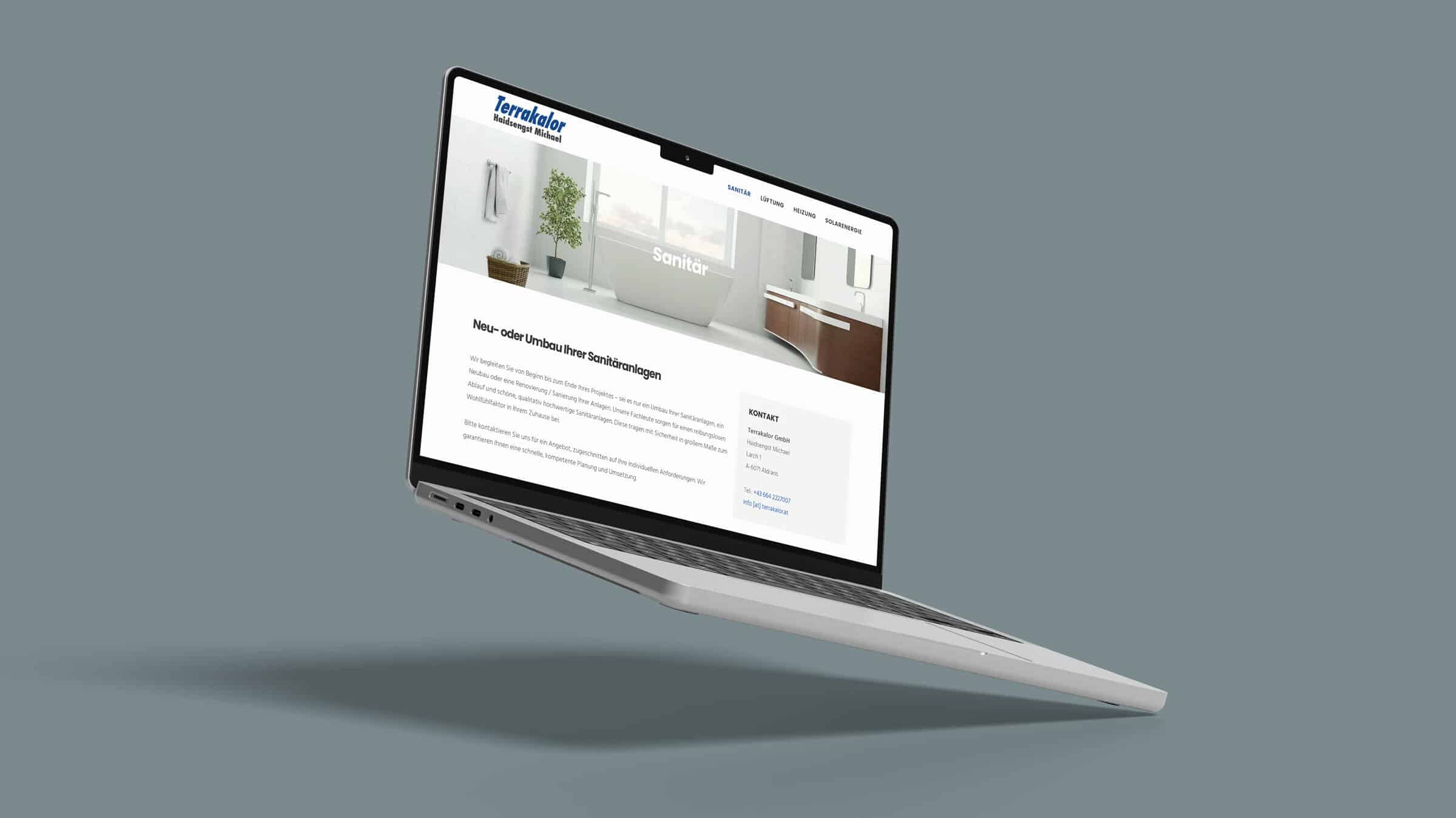 Terrakalor GmbH |&nbsp;Webseite - neues Webdesign von Andreas Huber Tirol