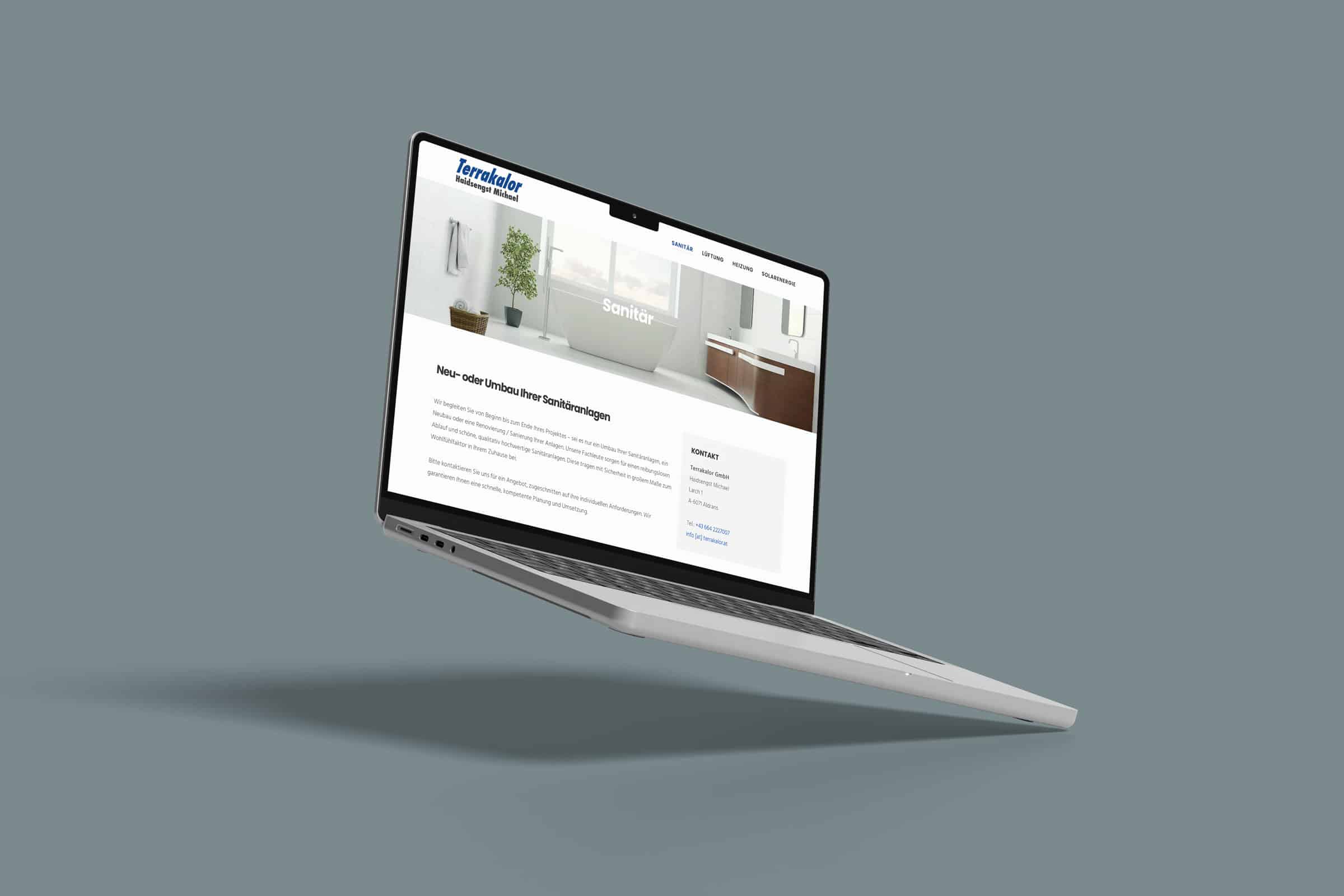 Terrakalor GmbH | Webseite - neues Webdesign von Andreas Huber Tirol