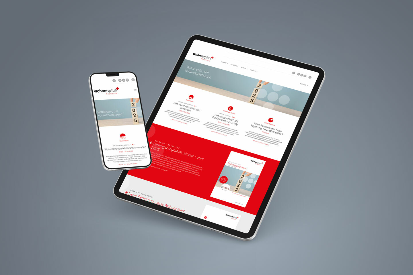 Typo3 Agentur - Webdesign für Wohnen Plus Akademie Wien