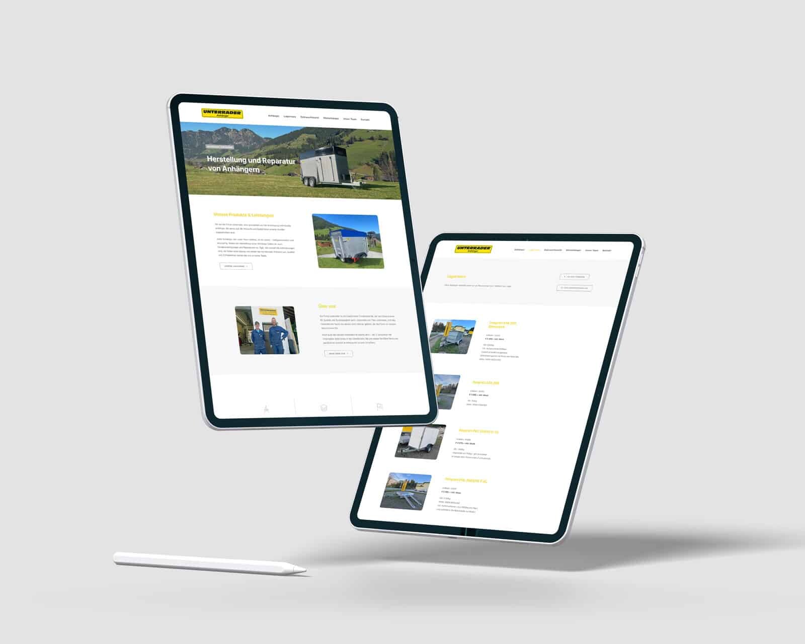 Wordpress Webdesign f&uuml;r Unterrader Anh&auml;nger