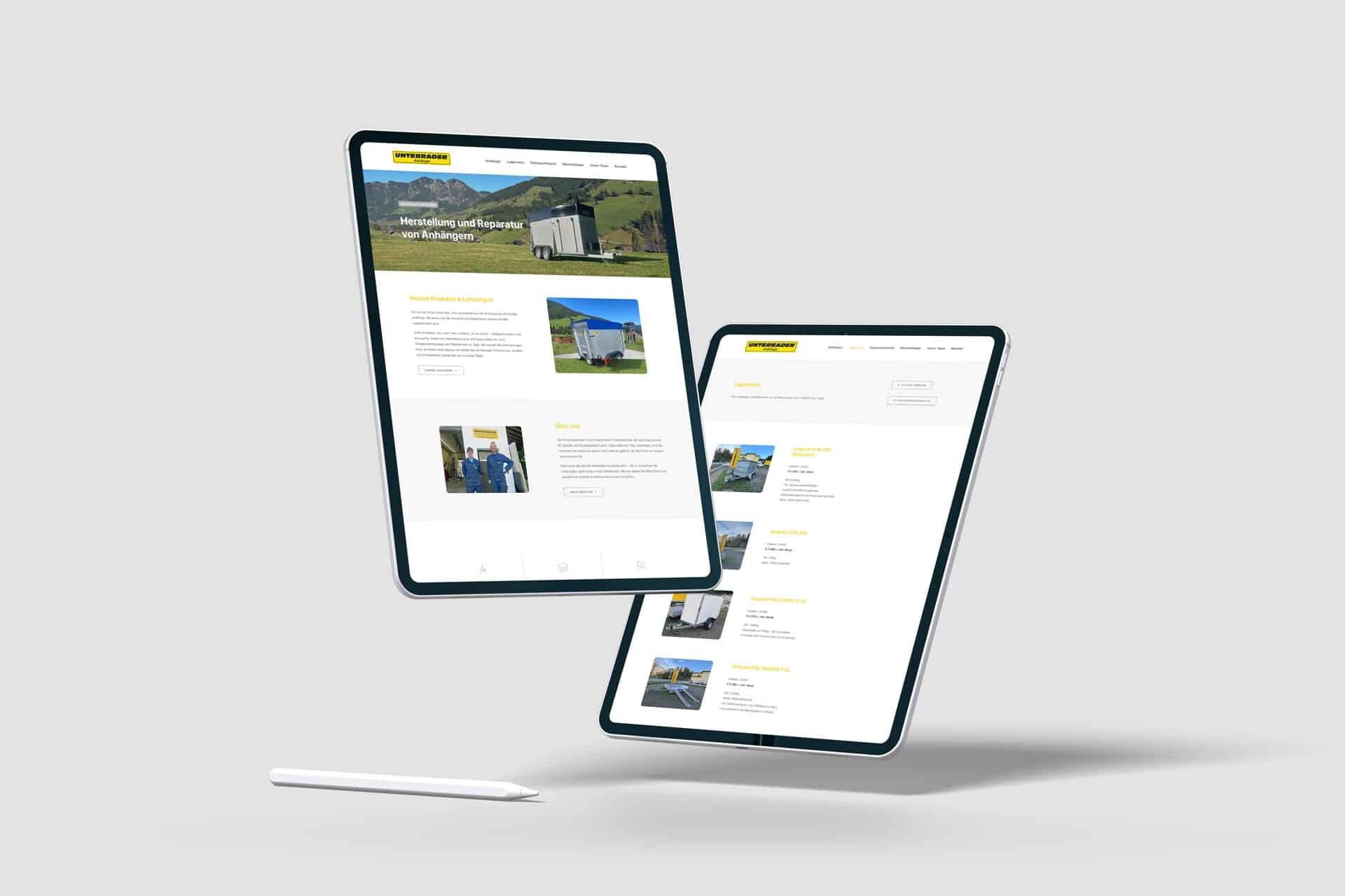 Wordpress Webdesign f&uuml;r Unterrader Anh&auml;nger