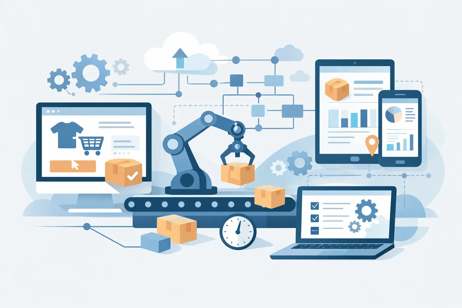 Onlineshop Prozesse automatisieren mit System