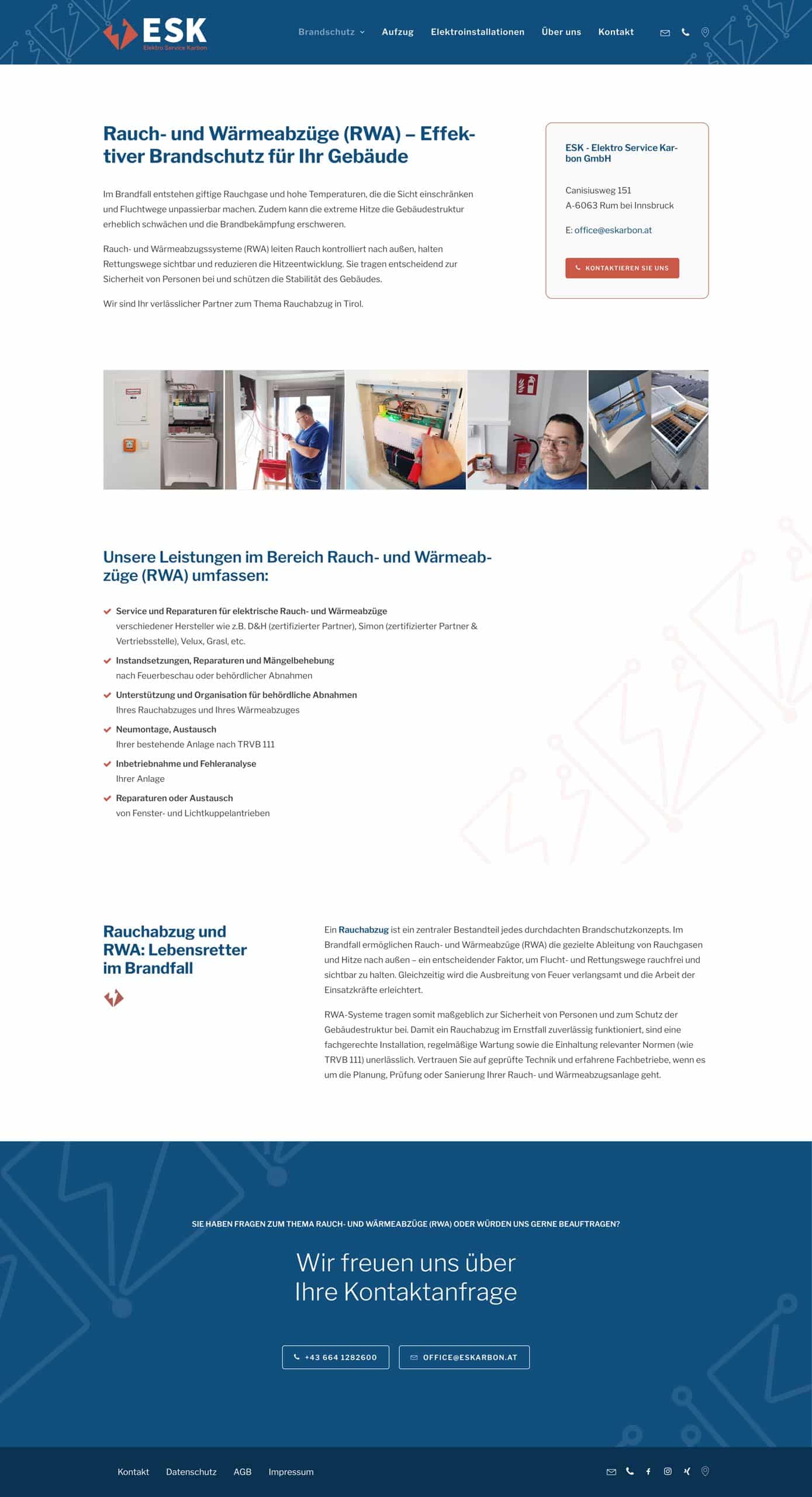 Webdesign für Handwerker - ESK Karbon Webseite