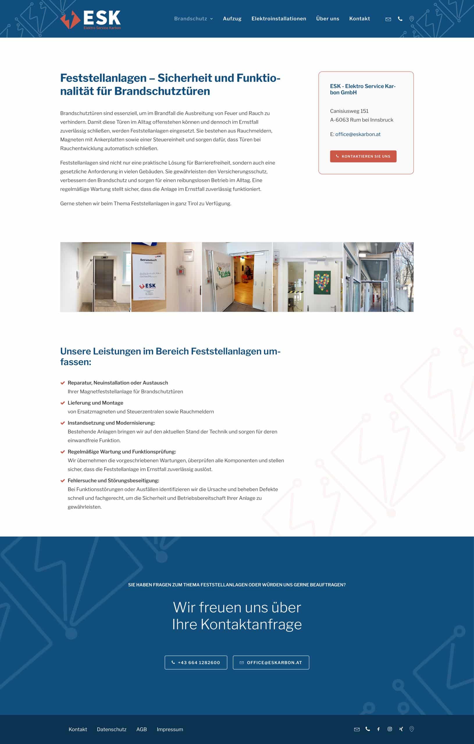 Webdesign für Handwerker - ESK Karbon Webseite