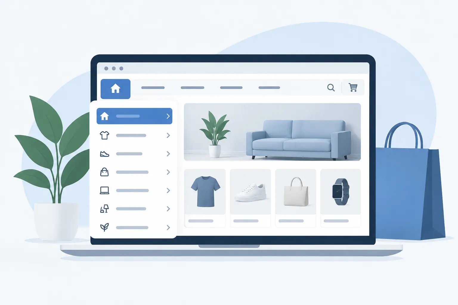 Shop Navigation nutzerfreundlich strukturieren